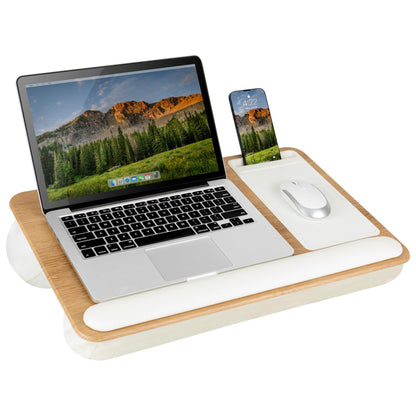 PinkComfort Lap Desk: Device Ledge & Phone Holder