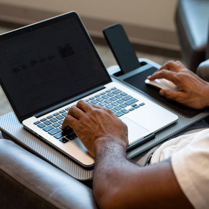 PinkComfort Lap Desk: Device Ledge & Phone Holder