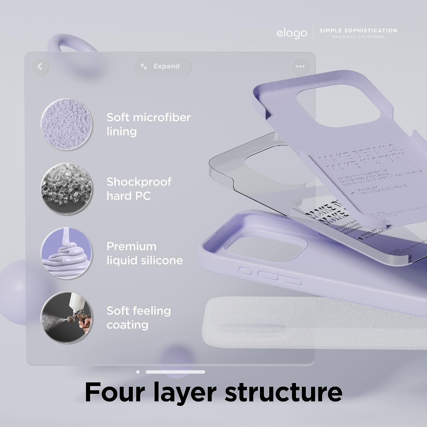 elago iPhone 15 Pro Max LiquidShield - White 6.7\