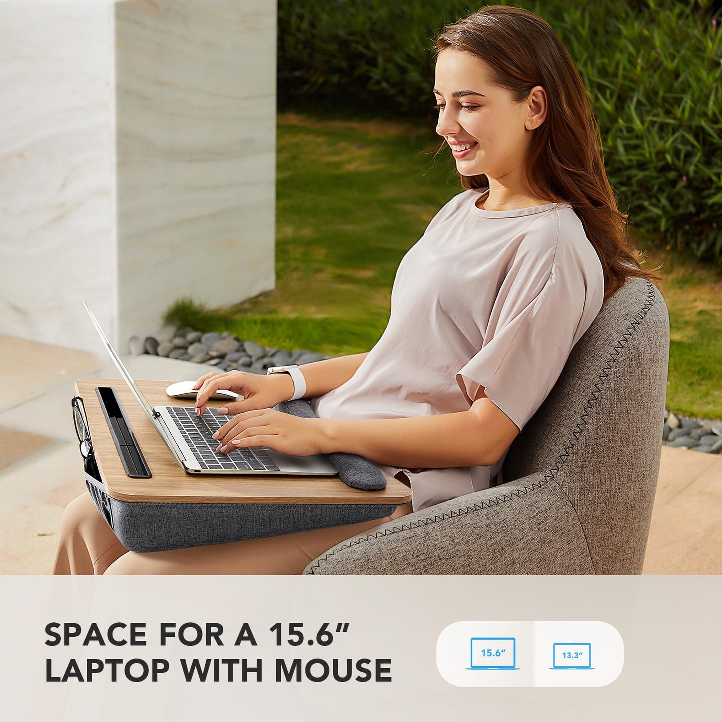 CushyLap Desk: Portable Laptop Stand & Storage