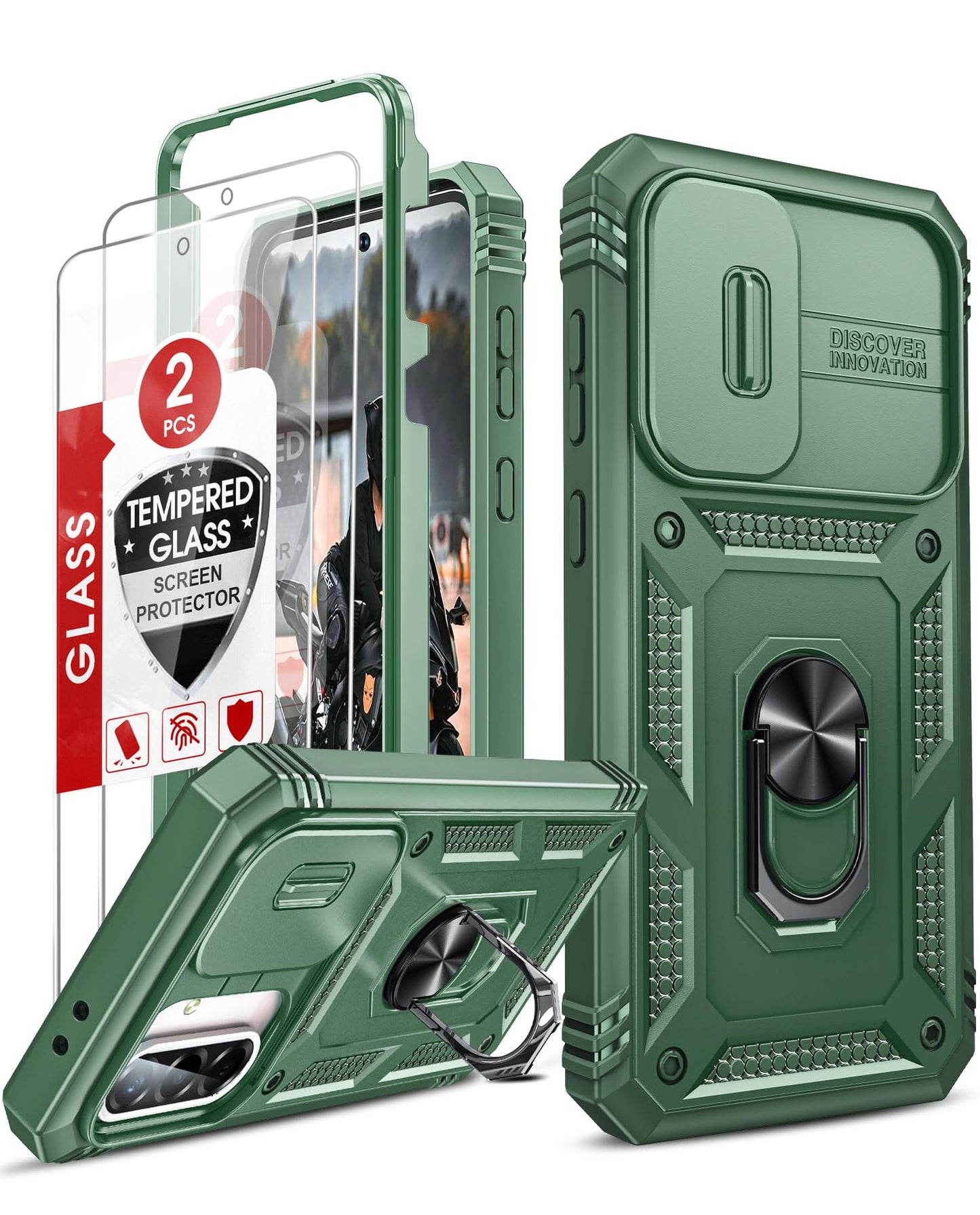 LeYi Samsung S25 FE Case with Camera Cover & Stand