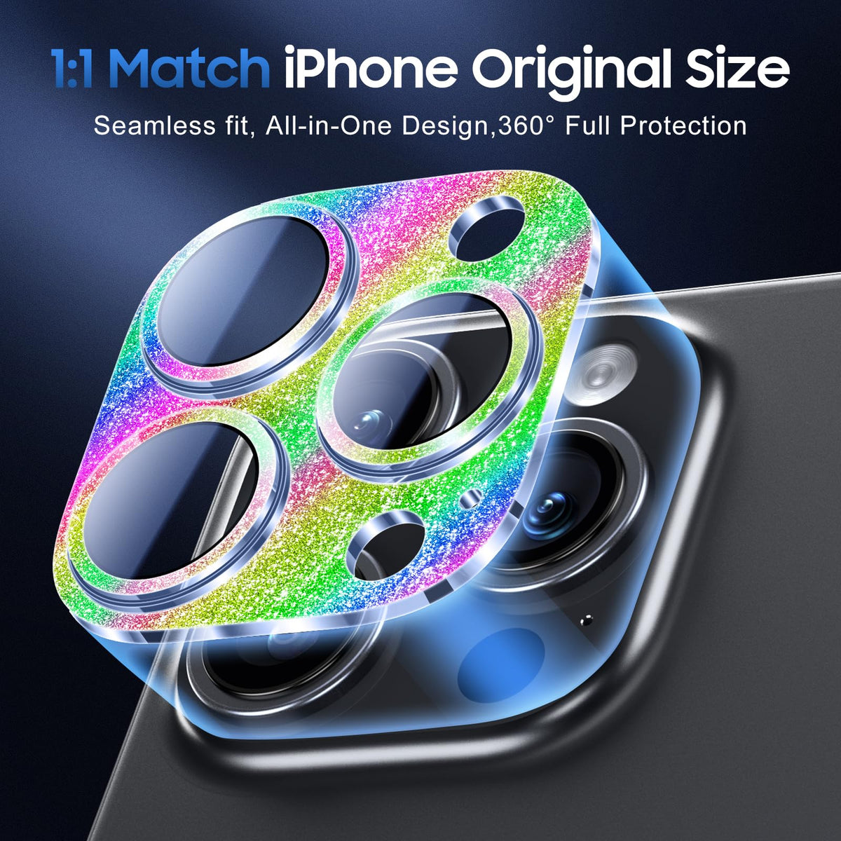 UniqueMe for 3 Pack iPhone 16 Pro/iPhone 16 Pro Max Camera Lens Protector