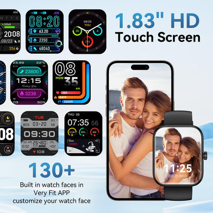 FitSmart Alexa Watch: HD Touchscreen & Health Tracker - Small Enterprise