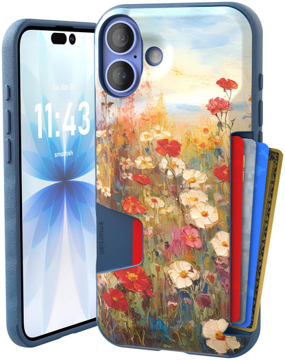Smartish iPhone 18 Pro/17 Pro Wallet Case, Wallet Slayer V1, Cherry Blossom