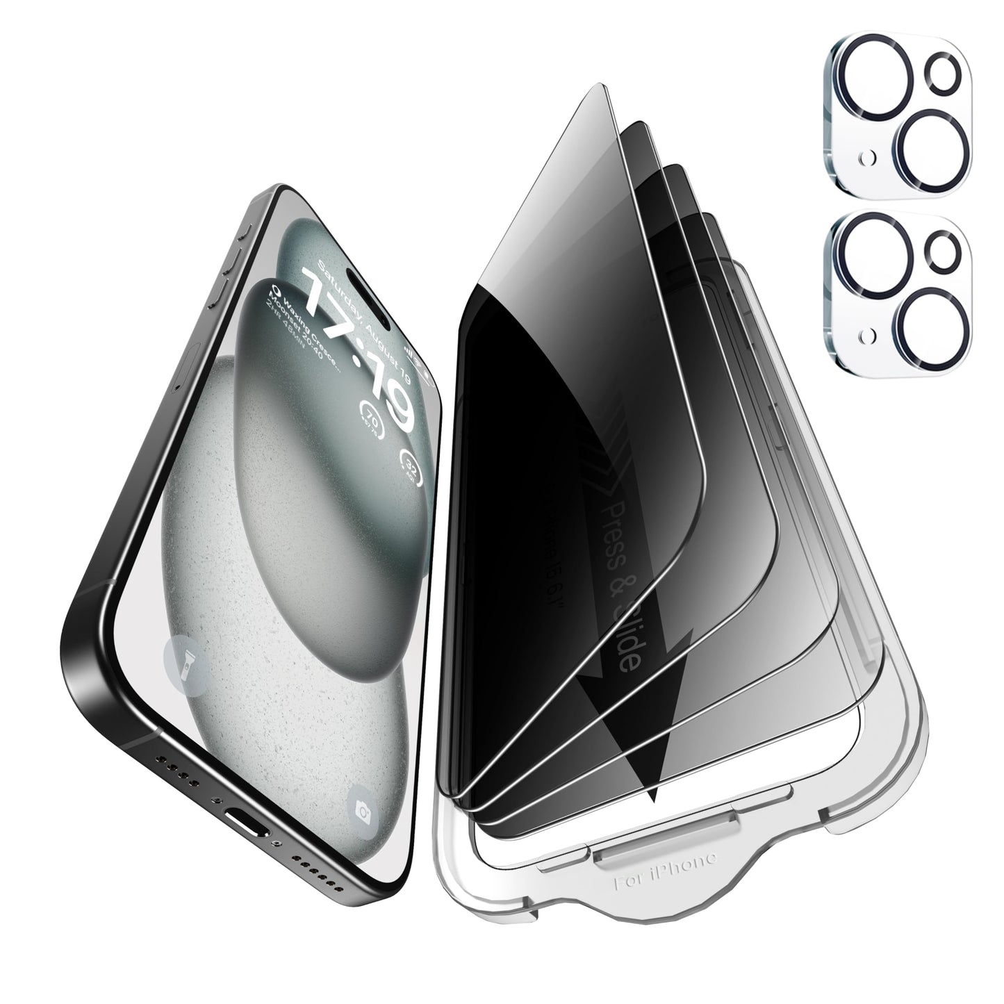 iPhone 13 4-Pack Privacy Glass Shield - Military Grade - Small Enterprise