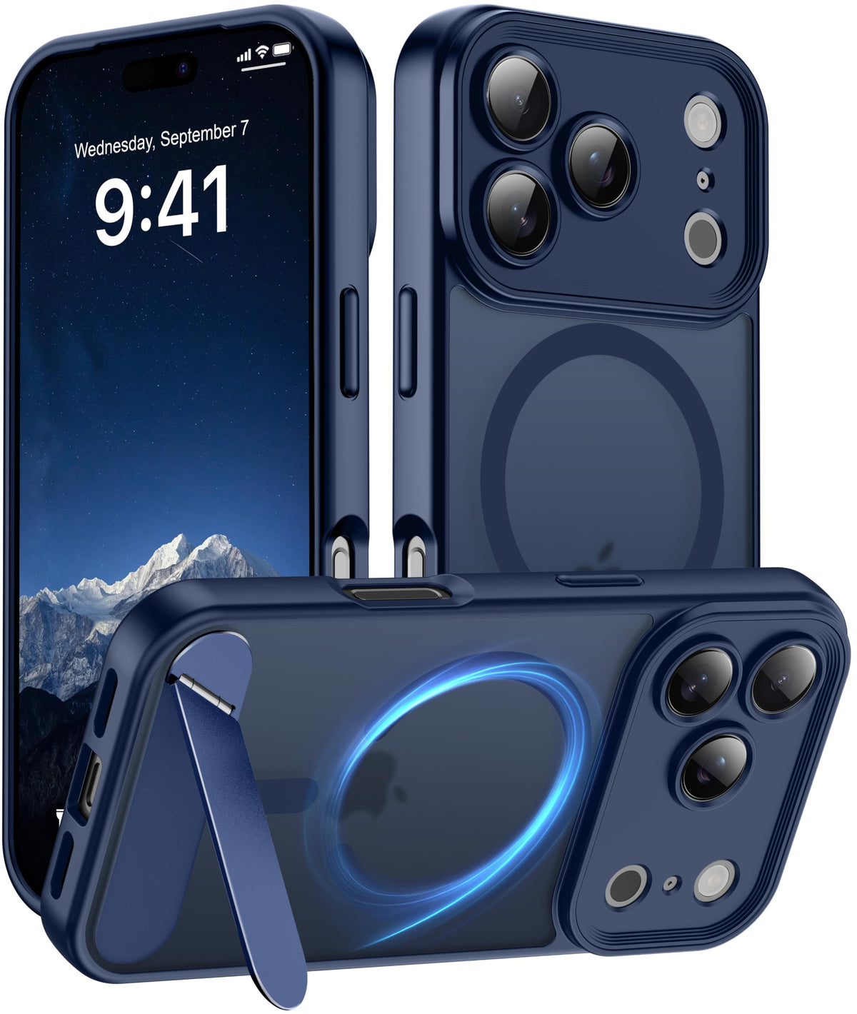for Google Pixel 11/Pixel 11 Pro Case, Built-in Stand, Black