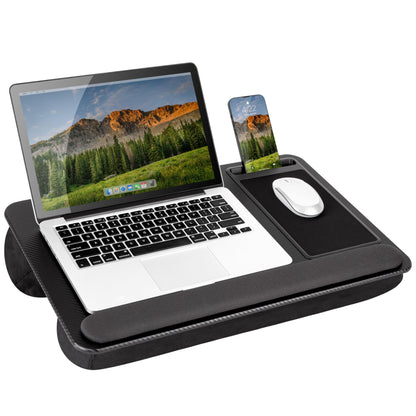 PinkComfort Lap Desk: Device Ledge & Phone Holder