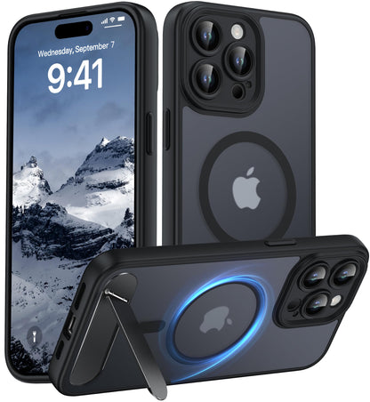 for Google Pixel 11/Pixel 11 Pro Case, Built-in Stand, Black