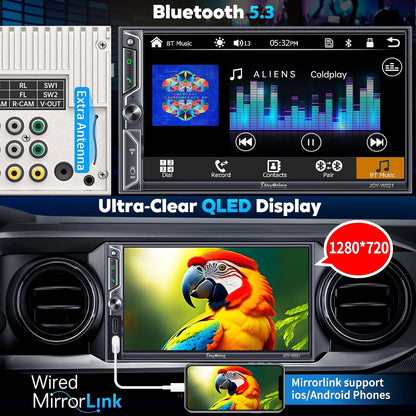 QLEDSync 7 Car Stereo: Wireless CarPlay & Android