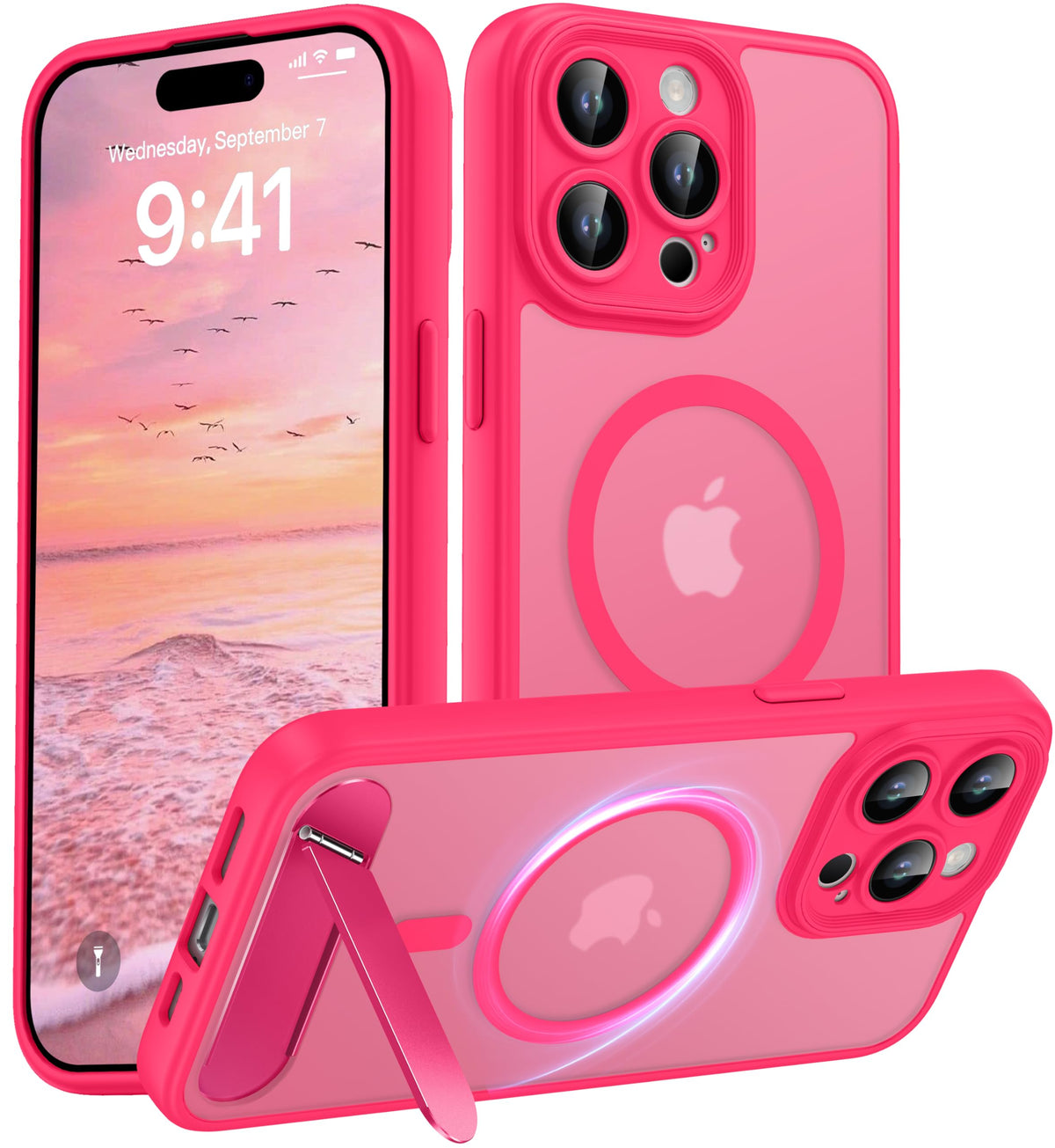 for Google Pixel 11/Pixel 11 Pro Case, Built-in Stand, Black