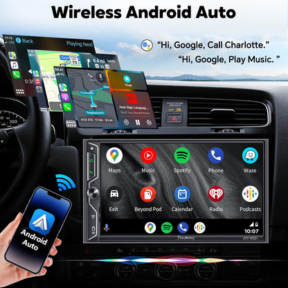 QLEDSync 7 Car Stereo: Wireless CarPlay & Android