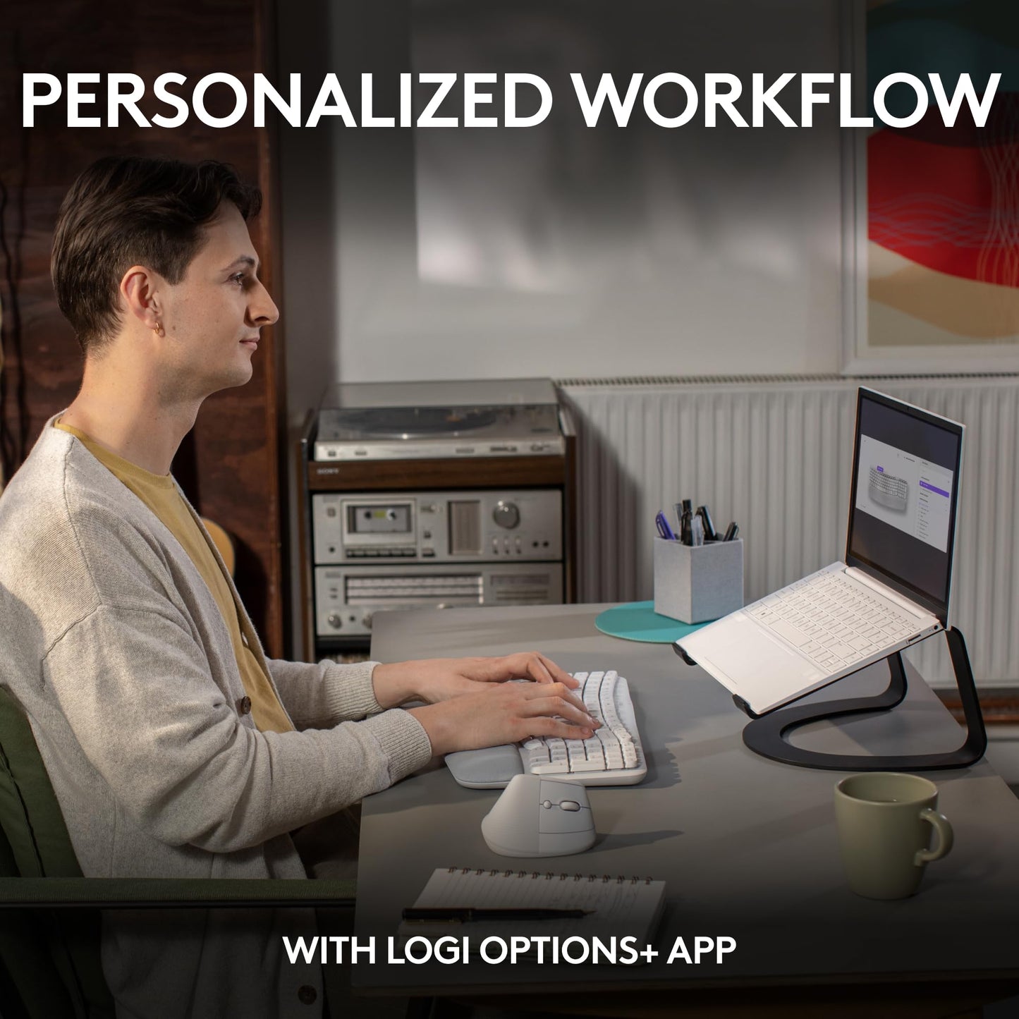 WaveEase Wireless Ergokey by Logitech