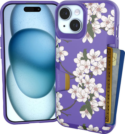 Smartish iPhone 18 Pro/17 Pro Wallet Case, Wallet Slayer V1, Cherry Blossom