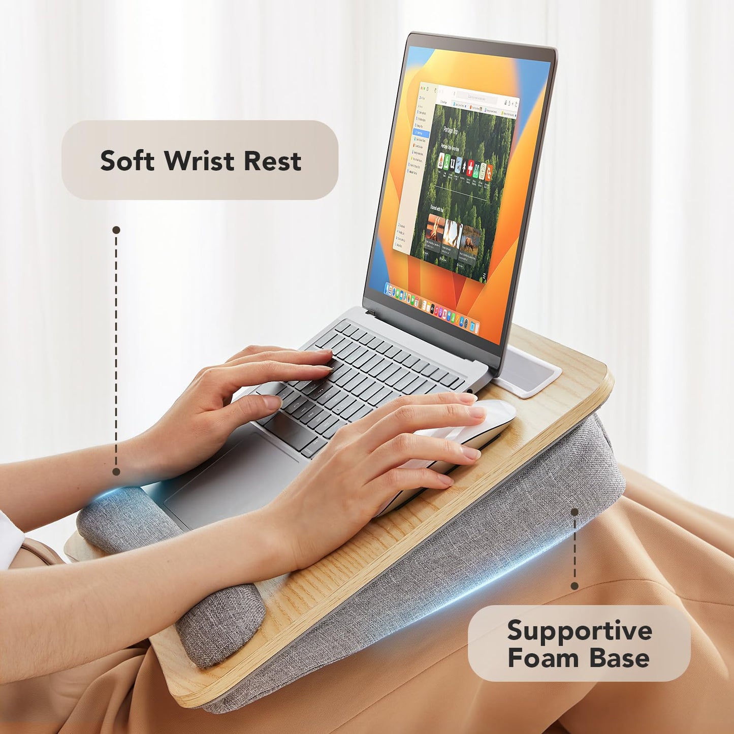 CushyLap Desk: Portable Laptop Stand & Storage