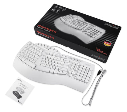 PeriSplit Ergonomic Keyboard with Wrist Rest - Black