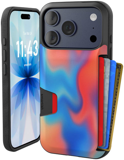 Smartish iPhone 18 Pro/17 Pro Wallet Case, Wallet Slayer V1, Cherry Blossom