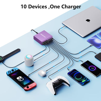 PowerHub 320: High-Speed 10-Port USB-C Charger