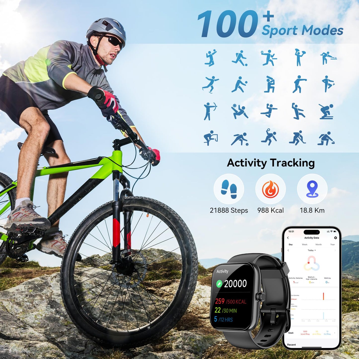 FitSmart Alexa Watch: HD Touchscreen & Health Tracker - Small Enterprise