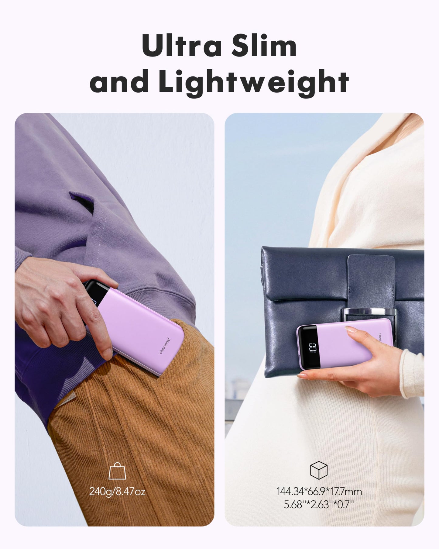 TravelMax 10K: Slim Power Bank w/ Built-in Cables - Small Enterprise