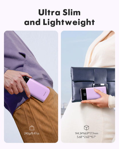 TravelMax 10K: Slim Power Bank w/ Built-in Cables - Small Enterprise