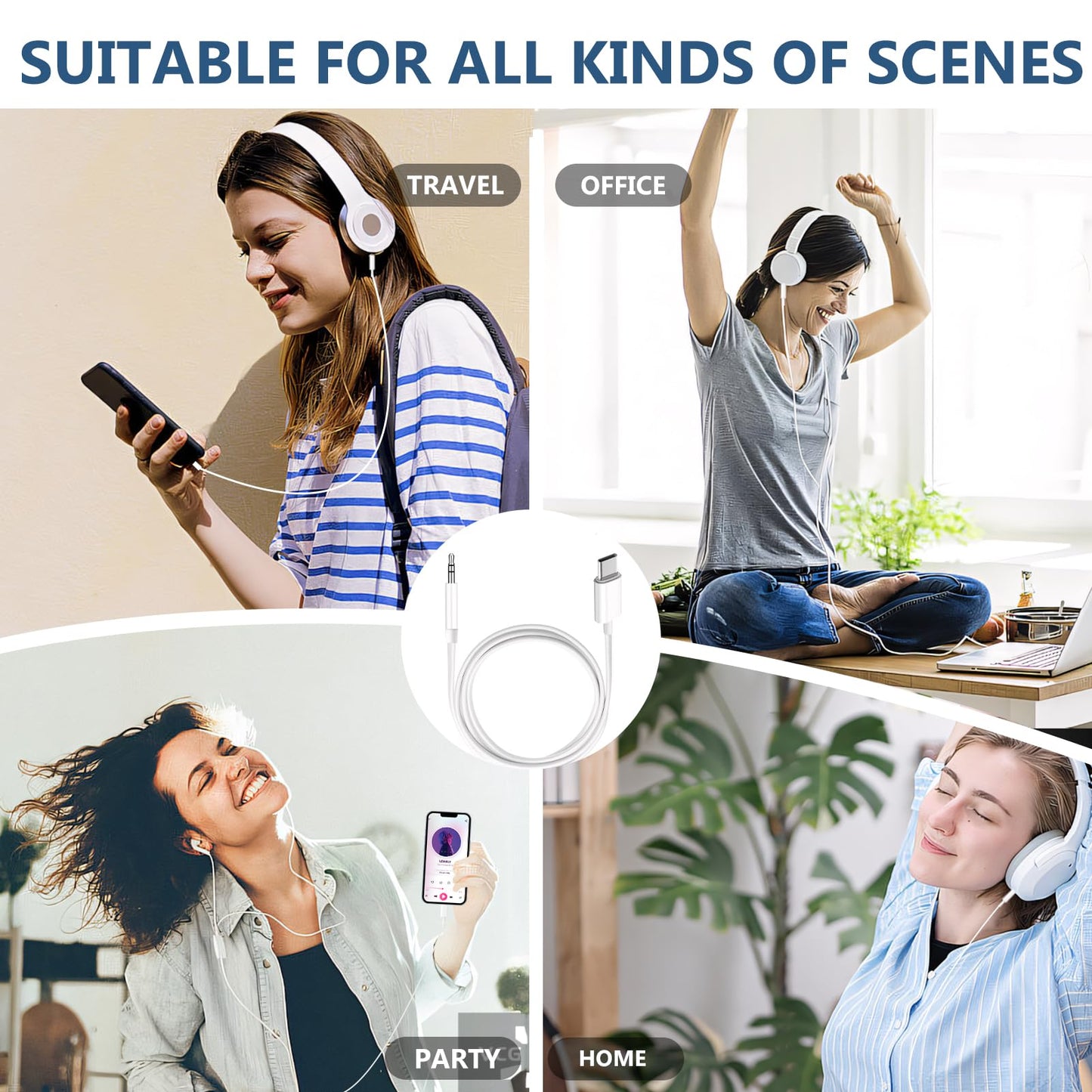 LightningLink: iPhone AUX Cable 3.3ft (White)