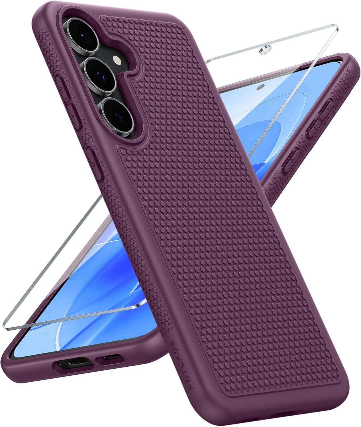 FNTCASE for Galaxy A17/A16 5G Phone Case - Samsung A17 Military Grade Drop Protection, 14ft Drop Tested, Screen Protector Included, Anti-Slip Matte Textured, TPU+PC Dual Layer Shockproof Cover (Black)