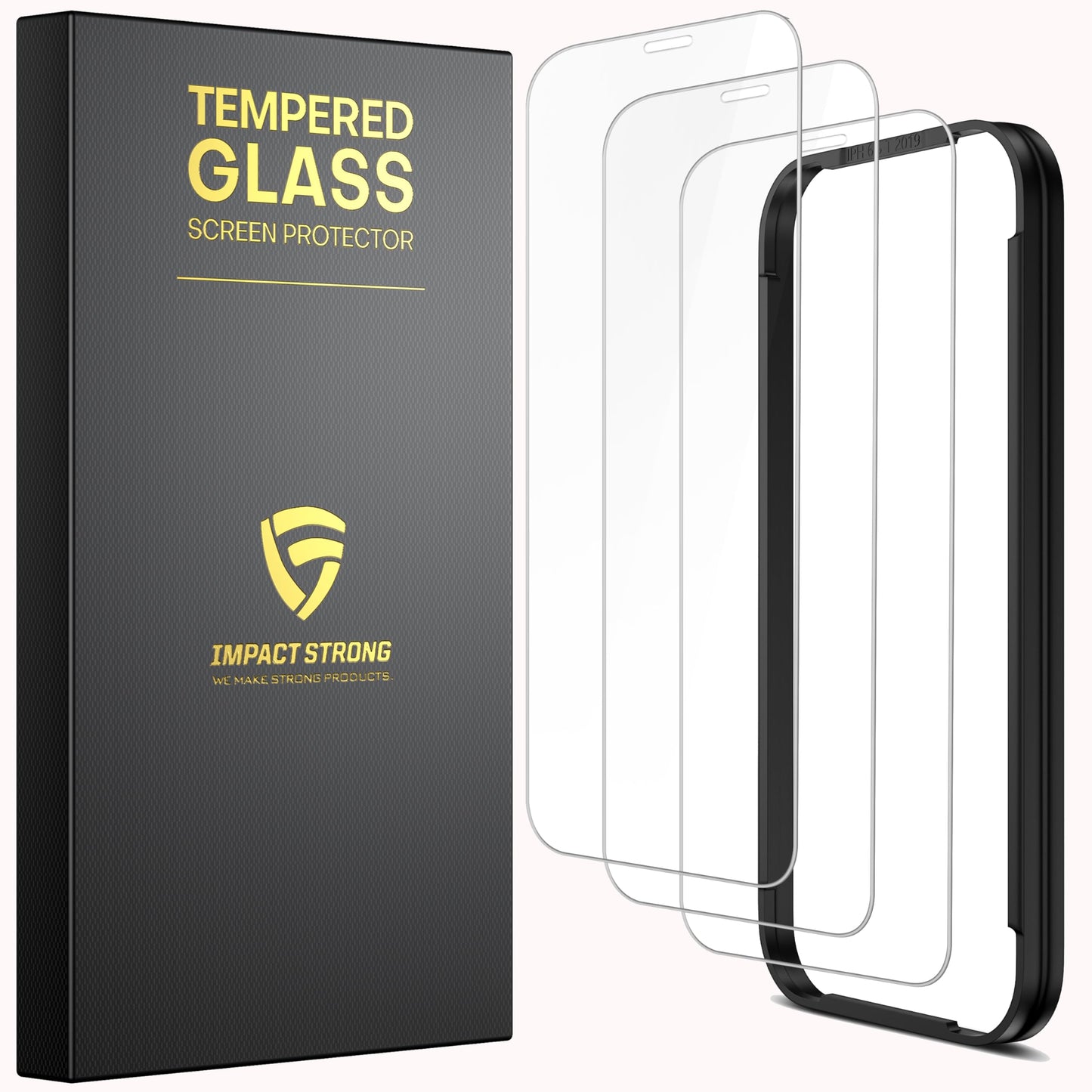 ImpactStrong 3-Pack Glass Protector for iPhone 15/16, 6.1