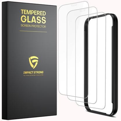 ImpactStrong 3-Pack Glass Protector for iPhone 15/16, 6.1