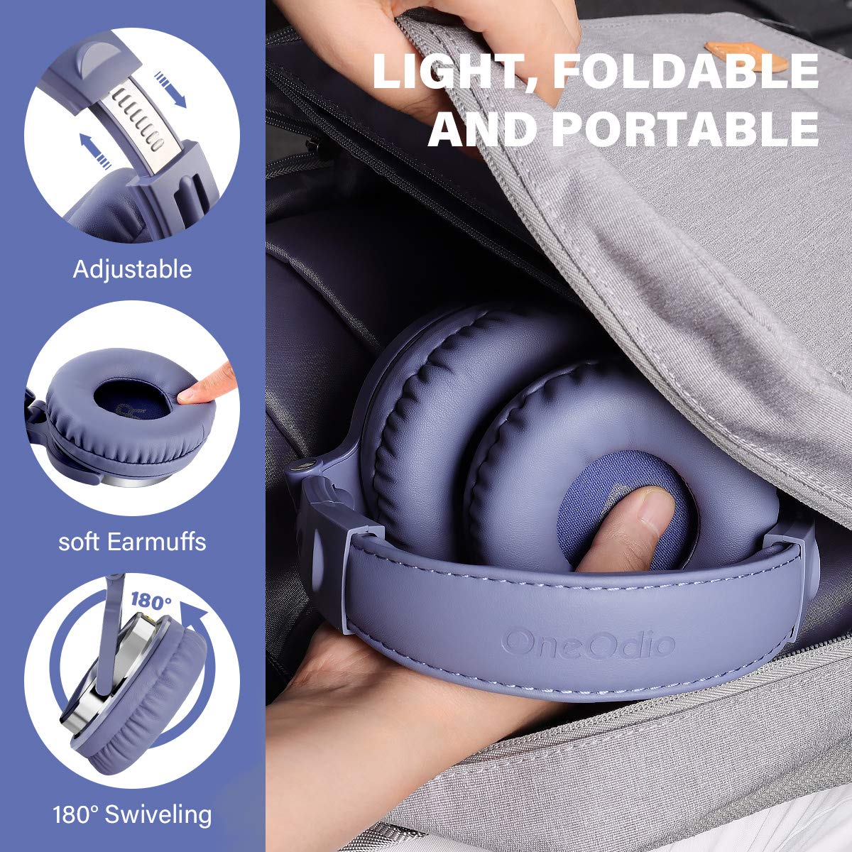 OneOdio Pro DJ Studio Over-Ear Headphones - Black