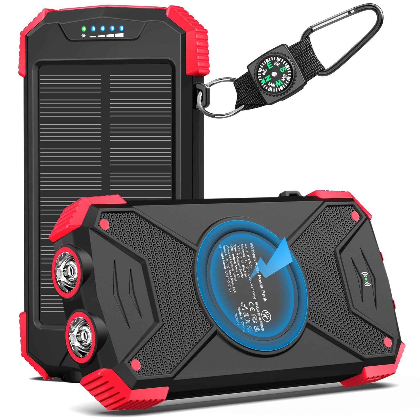 BLAVOR Solar Power Bank 10,000mAh Wireless Charger