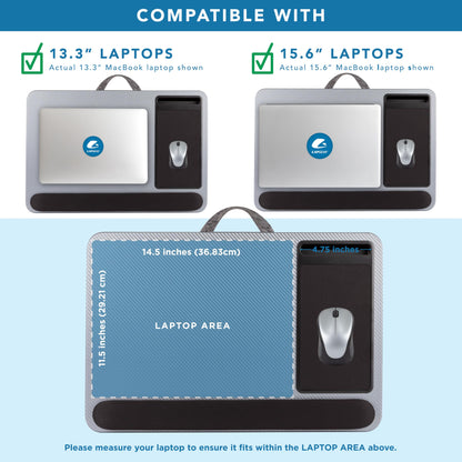 PinkComfort Lap Desk: Device Ledge & Phone Holder