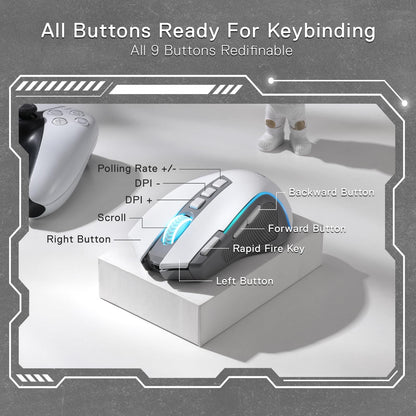 Redragon M612 PRO Swift RGB: 9-Button Gaming Mouse