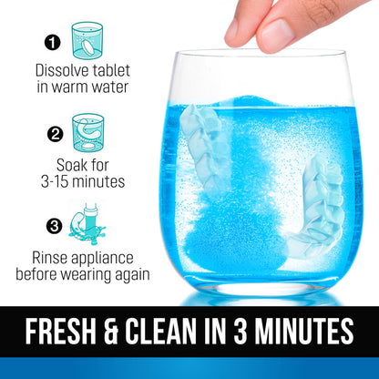 FreshGuard: 3-Min Denture & Aligner Clean Tablets