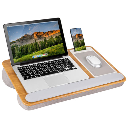 PinkComfort Lap Desk: Device Ledge & Phone Holder