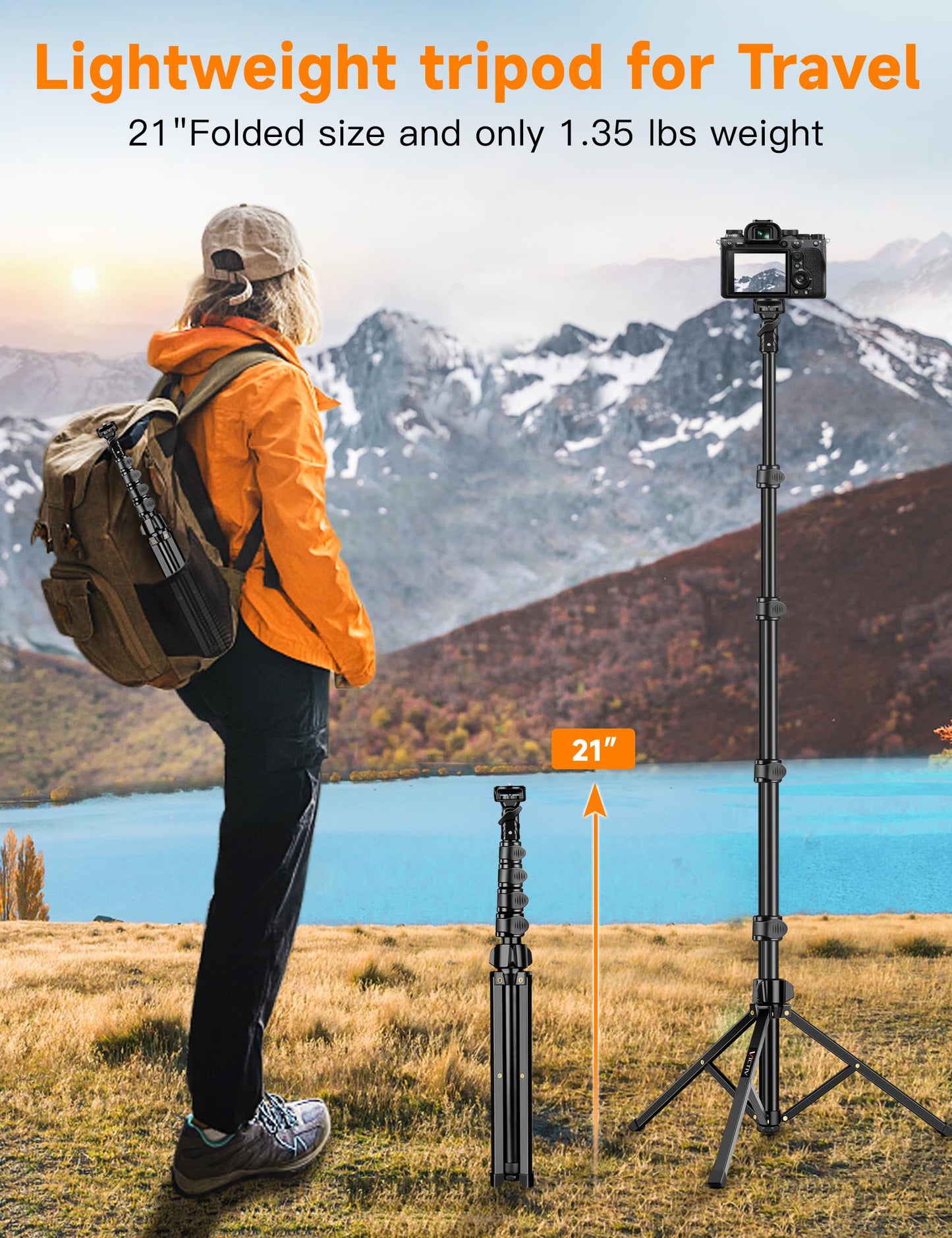 86 Tall Phone Tripod with Flexible Gooseneck & Remote