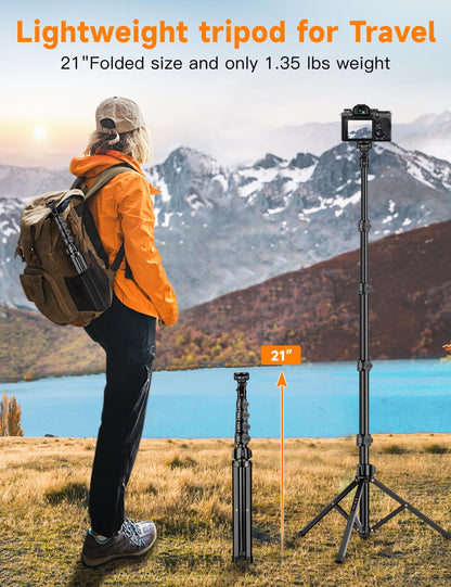 86 Tall Phone Tripod with Flexible Gooseneck & Remote