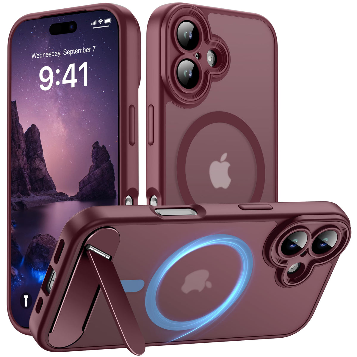 for Google Pixel 11/Pixel 11 Pro Case, Built-in Stand, Black