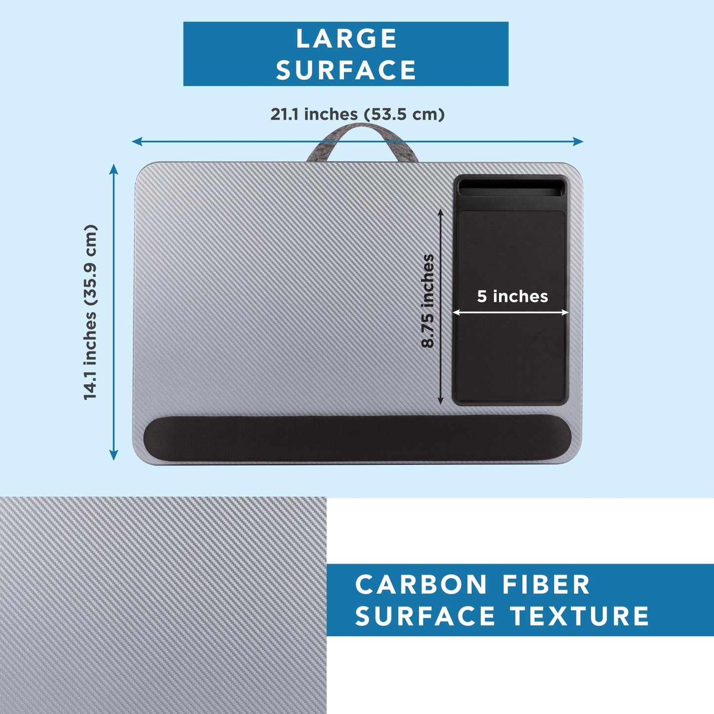 PinkComfort Lap Desk: Device Ledge & Phone Holder