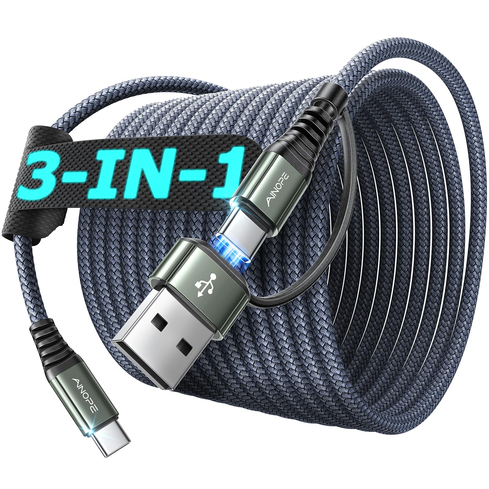 AINOPE 10FT Fast Charge USB C Cable & Adapter - Small Enterprise