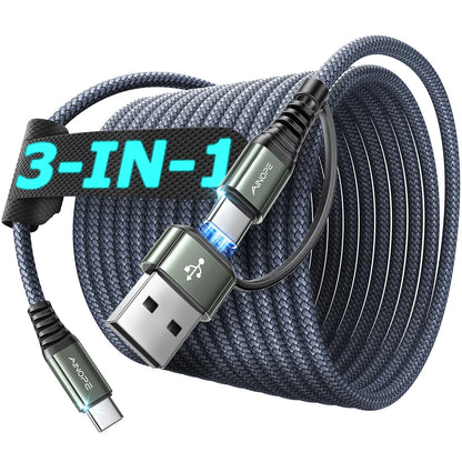 AINOPE 10FT Fast Charge USB C Cable & Adapter - Small Enterprise