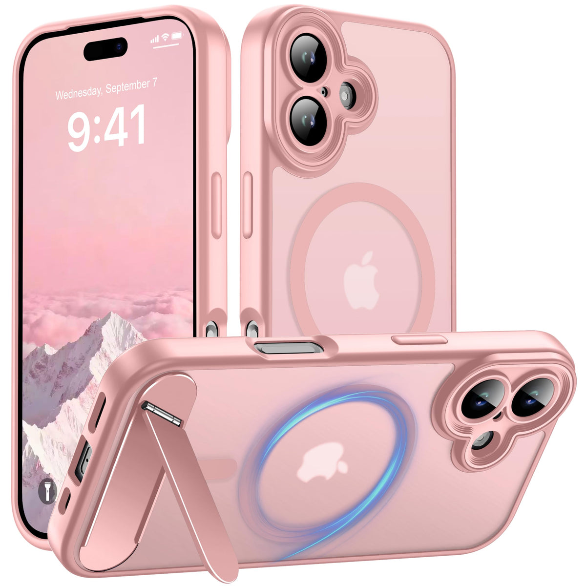 for Google Pixel 11/Pixel 11 Pro Case, Built-in Stand, Black
