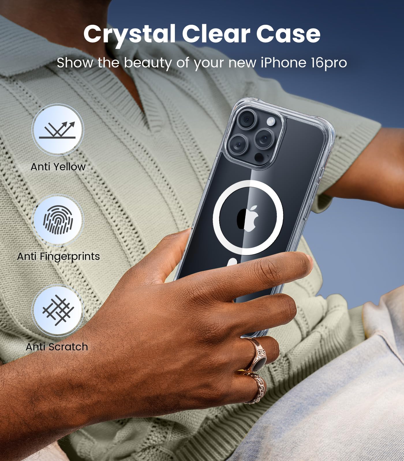 CrystalGuard i16: Clear, Tough, Anti-Yellowing Case