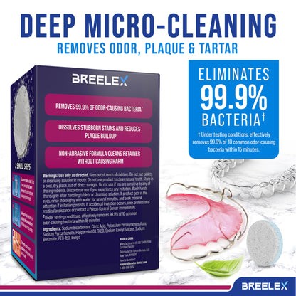 BrightBite Tablets: 3-Minute Retainer & Denture Cleanser
