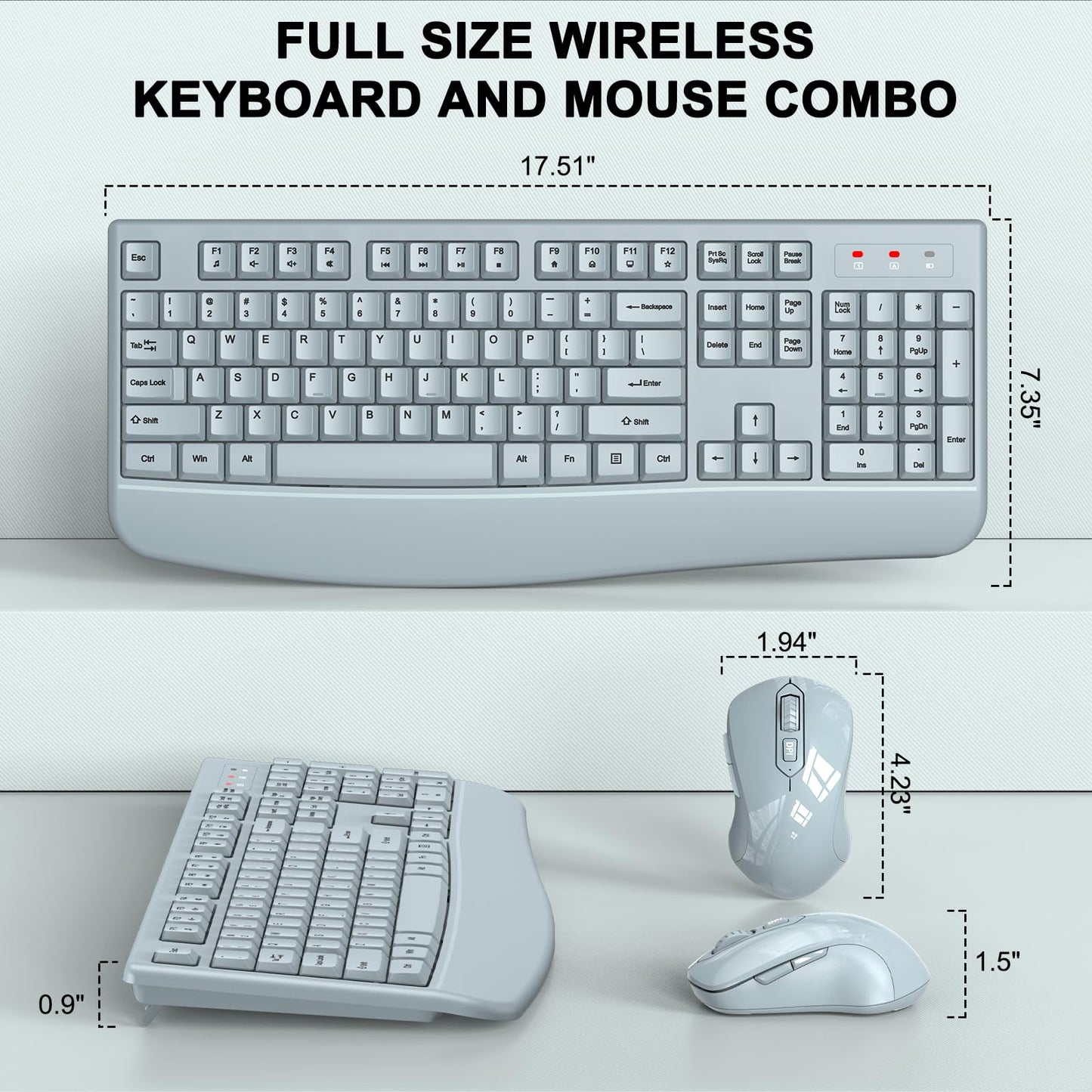 ErgoWave Duo: Wireless Keyboard & Mouse Set