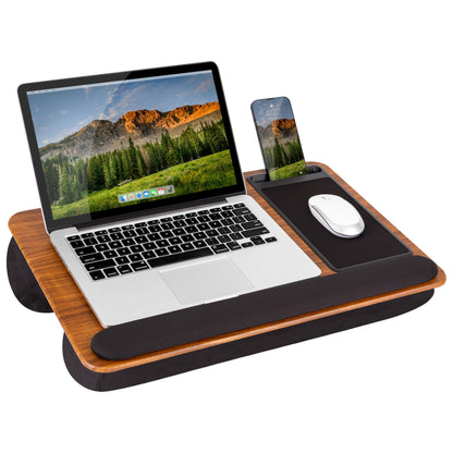 PinkComfort Lap Desk: Device Ledge & Phone Holder