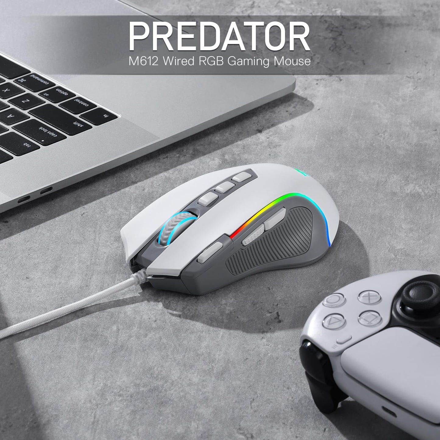 Redragon M612 PRO Swift RGB: 9-Button Gaming Mouse