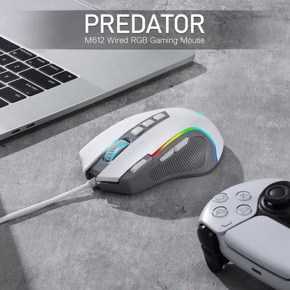 Redragon M612 PRO Swift RGB: 9-Button Gaming Mouse