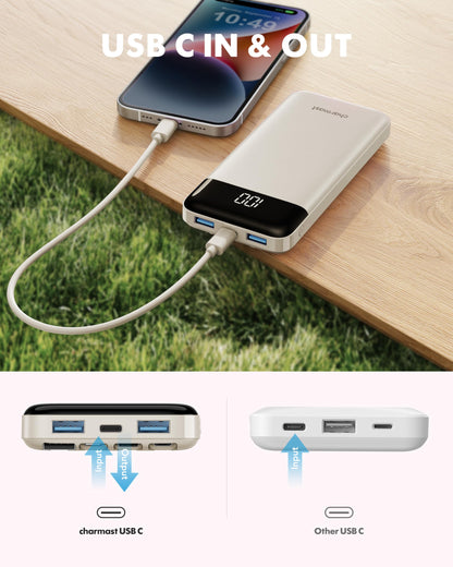 TravelMax 10K: Slim Power Bank w/ Built-in Cables - Small Enterprise
