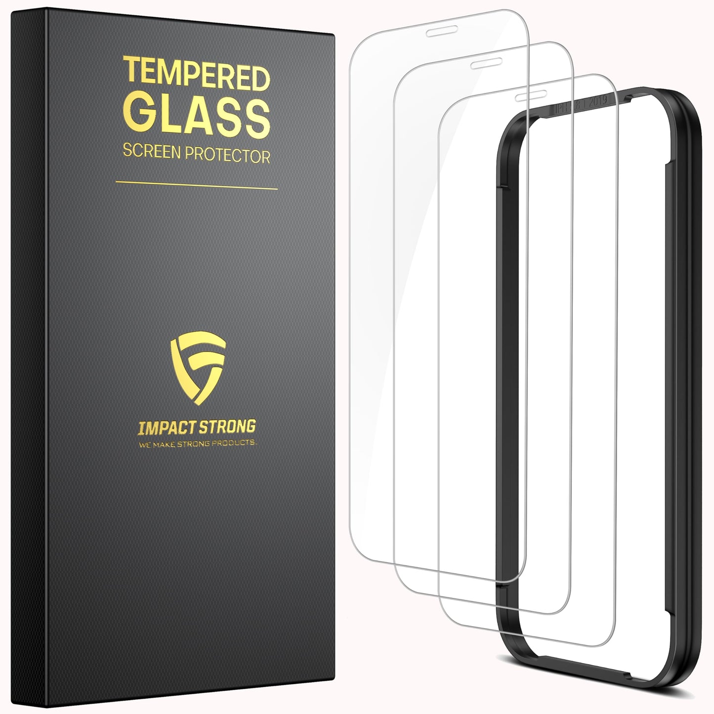ImpactStrong 3-Pack Glass Protector for iPhone 15/16, 6.1