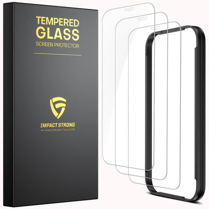 ImpactStrong 3-Pack Glass Protector for iPhone 15/16, 6.1
